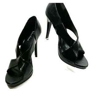 Black Open Toe Heels